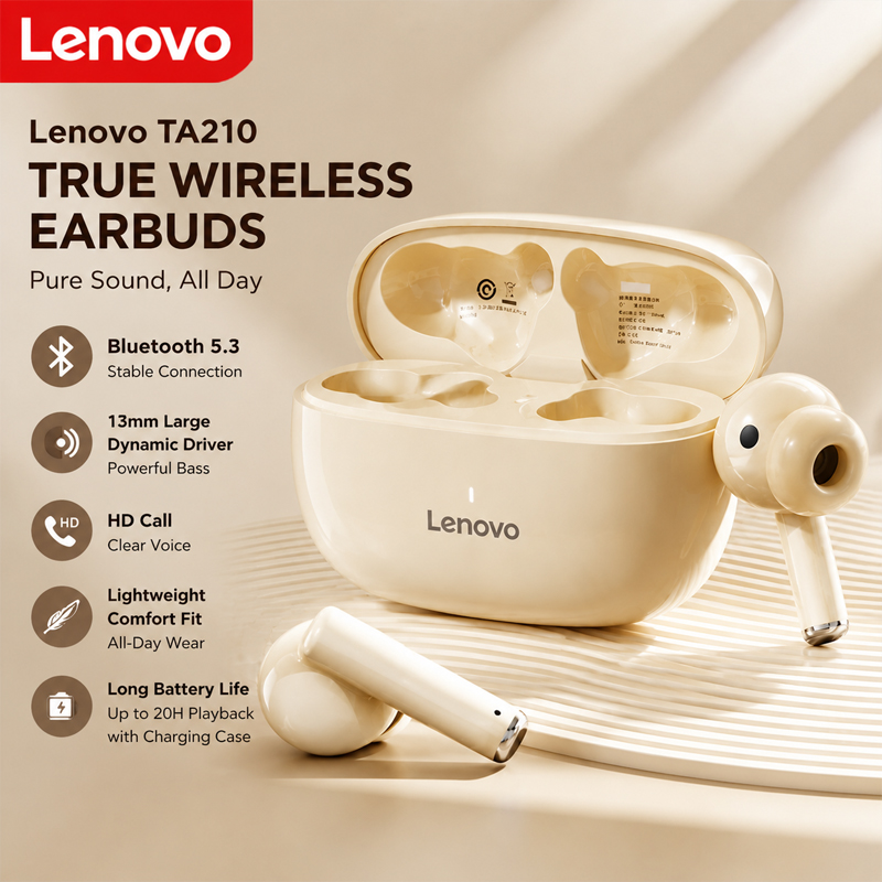 Anc Wireless Over Ear Headphones - Беспроводные Bluetooth-наушники Lenovo TA210 с встроенным