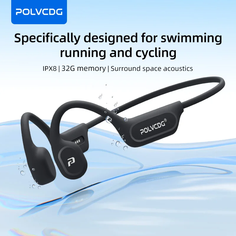 Bone Conduction Running Headphones - Наушники с костной проводимостью POLVCDG X9,