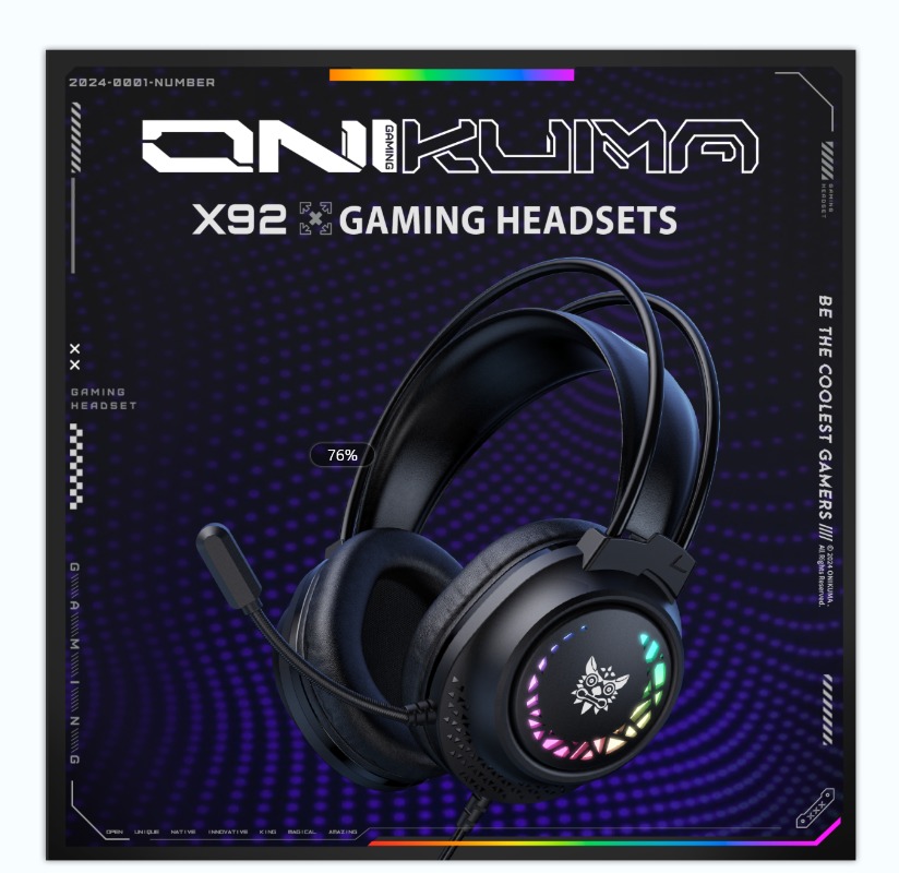 Gaming Headset With Mic Rgb - Проводная игровая гарнитура ONIKUMA X92 с