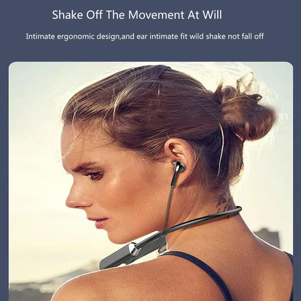 Magnetic Neckband Sports Earphones - Беспроводные наушники Bluetooth 5,0, наушники с