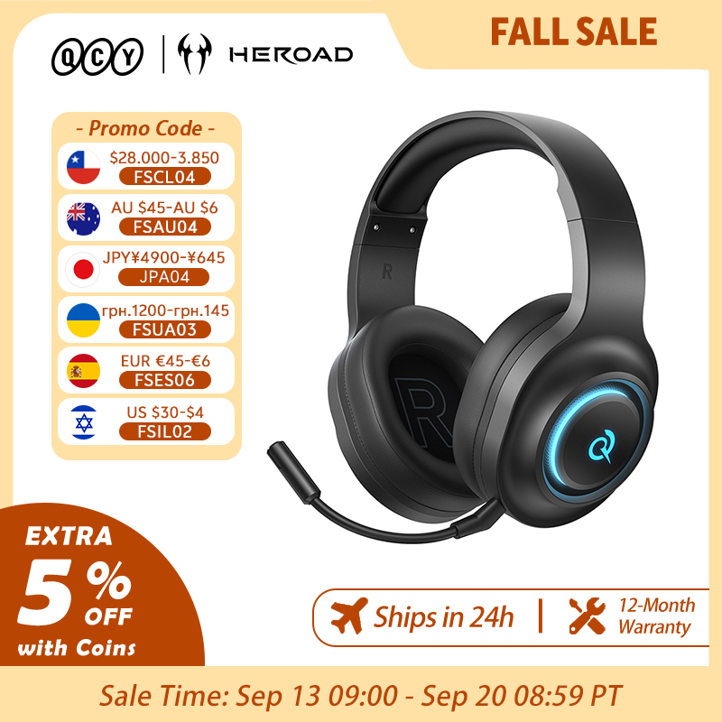 Gaming Headset With Mic Rgb - Игровая гарнитура QCY Heroad V200 с
