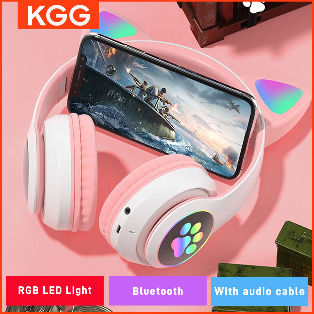 Cat Ear Bluetooth Headset Led - Наушники с кошачьими ушками, беспроводная вспышка