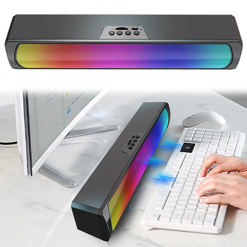 Rgb Computer Soundbar For Pc - Портативные компьютерные колонки-саундбары с RGB-подсветкой, Bluetooth