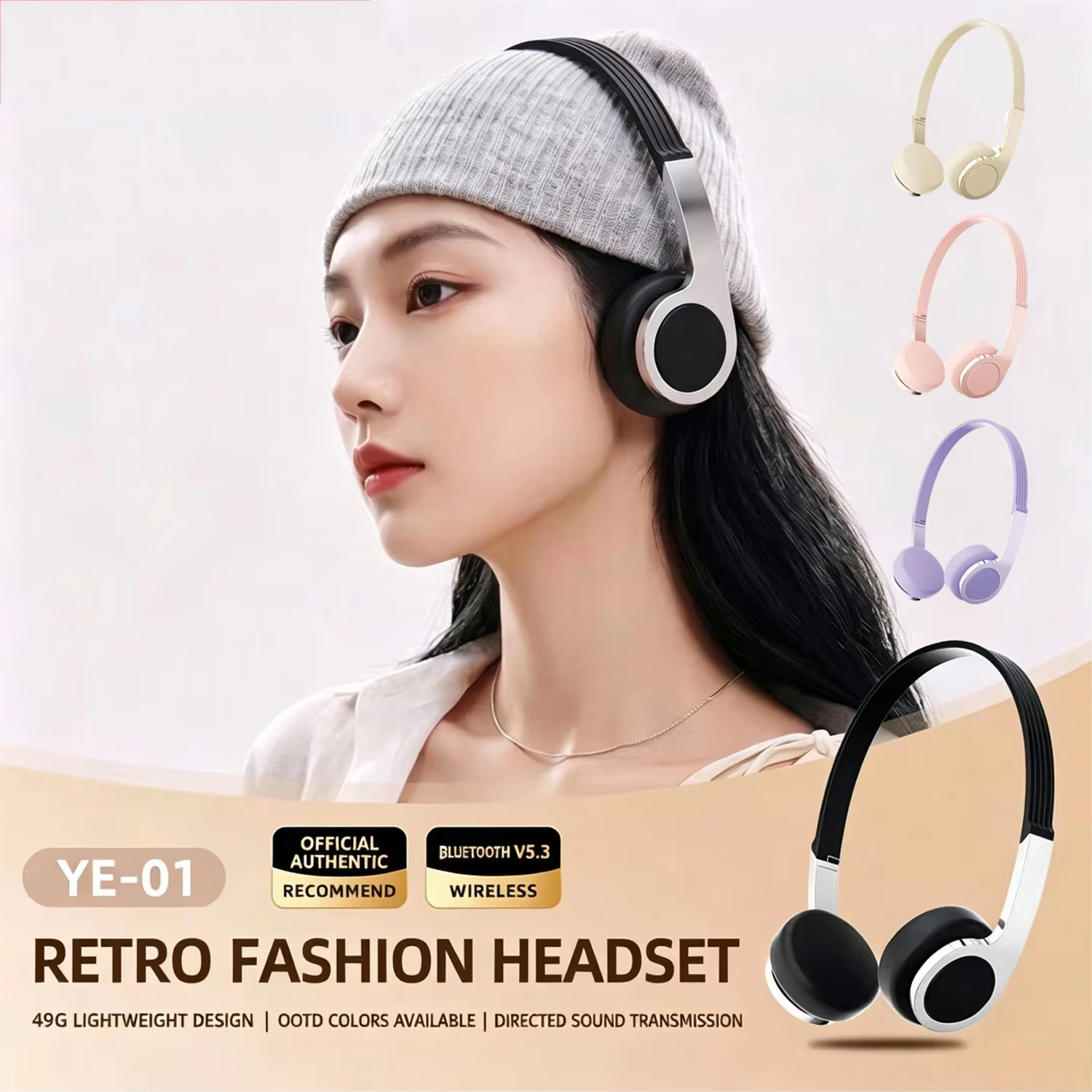 Anc Wireless Over Ear Headphones - Новые ретро-компактные накладные Bluetooth-наушники, идеально подходящие