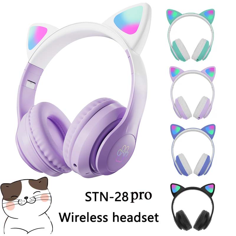 Новейшие беспроводные наушники – обзор и цена Cat Ear Bluetooth Headset Led