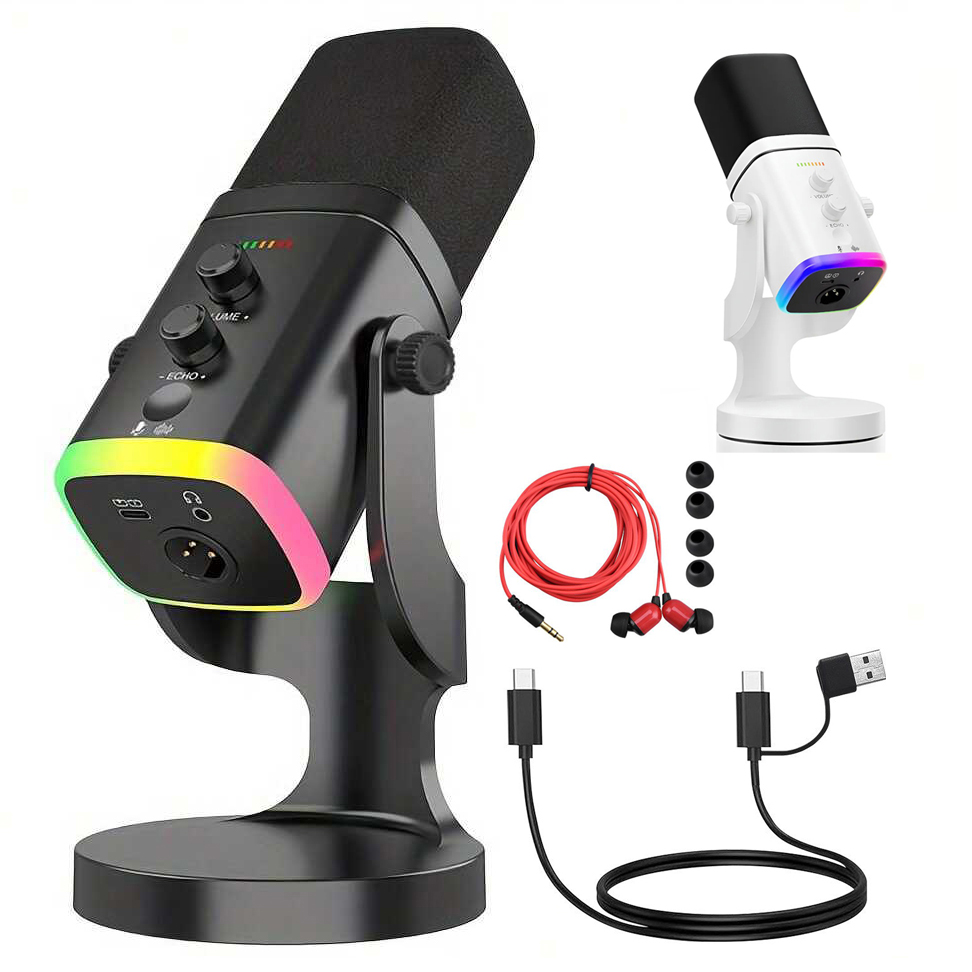 Динамический микрофон USB/XLR  – обзор и цена Gaming Headset With Mic Rgb