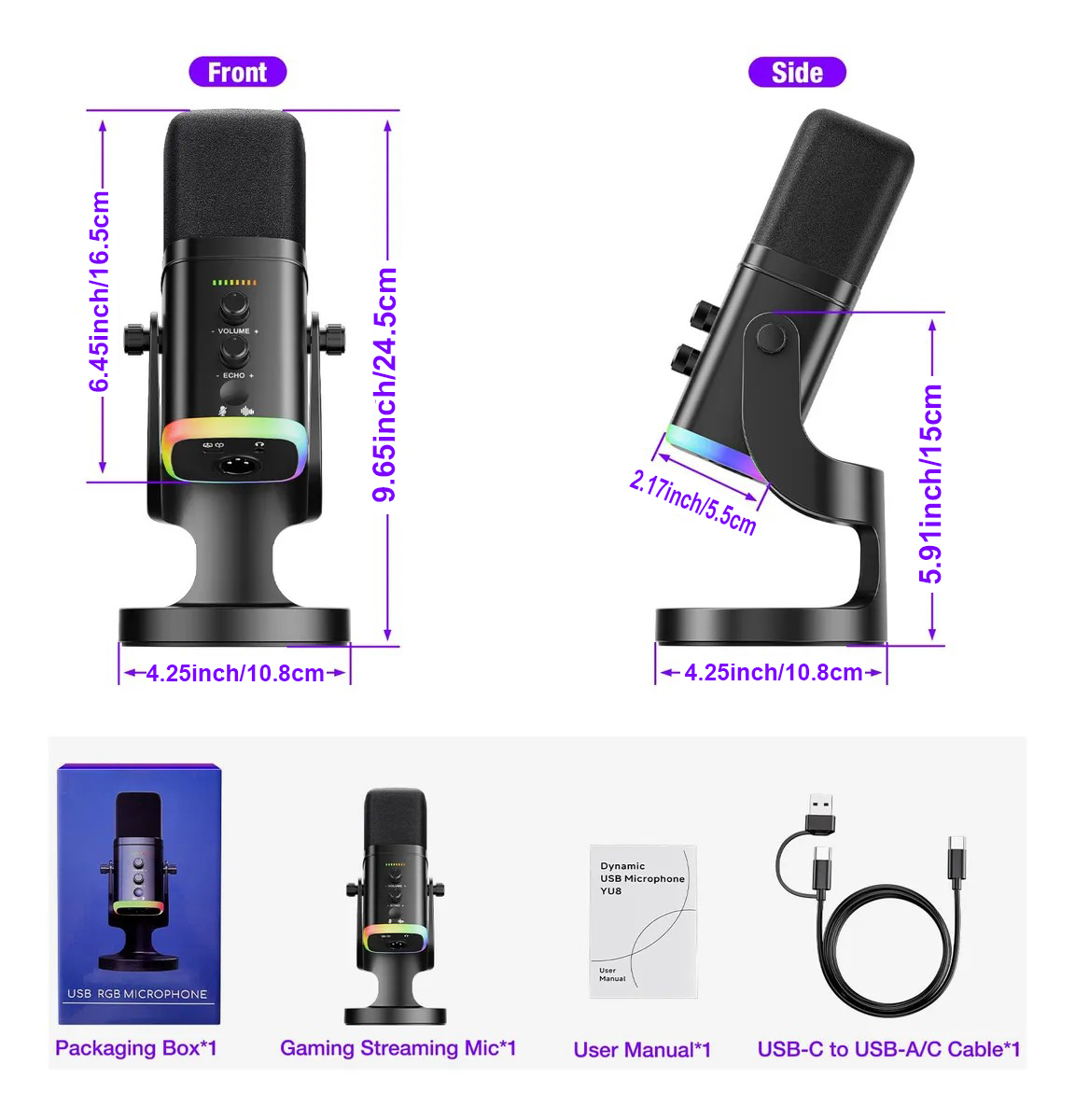 Динамический микрофон USB/XLR  – обзор и цена Gaming Headset With Mic Rgb