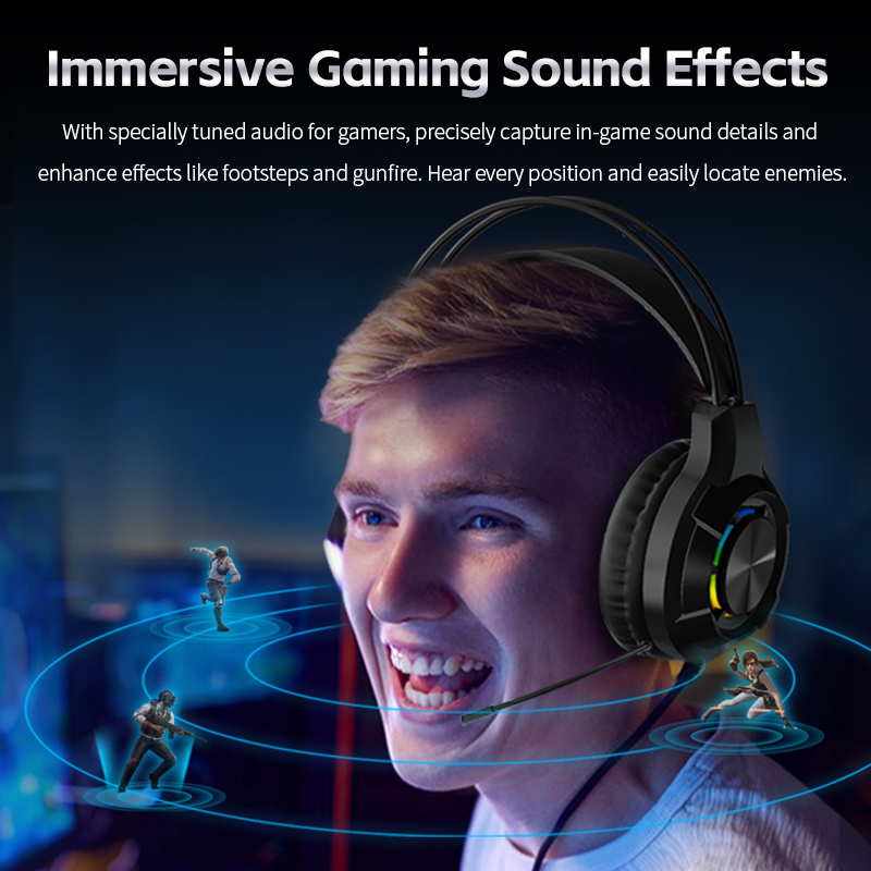 Игровая гарнитура с шумоподавл – обзор и цена Gaming Headset With Mic Rgb