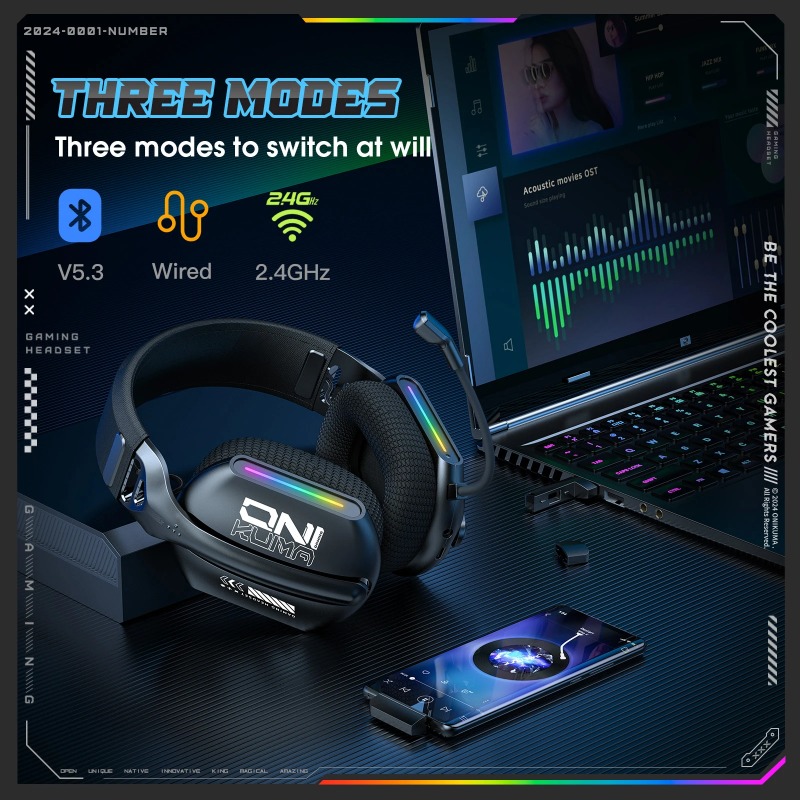 Беспроводная игровая гарнитура – обзор и цена Gaming Headset With Mic Rgb