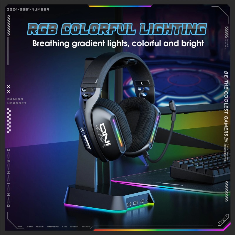 Беспроводная игровая гарнитура – обзор и цена Gaming Headset With Mic Rgb