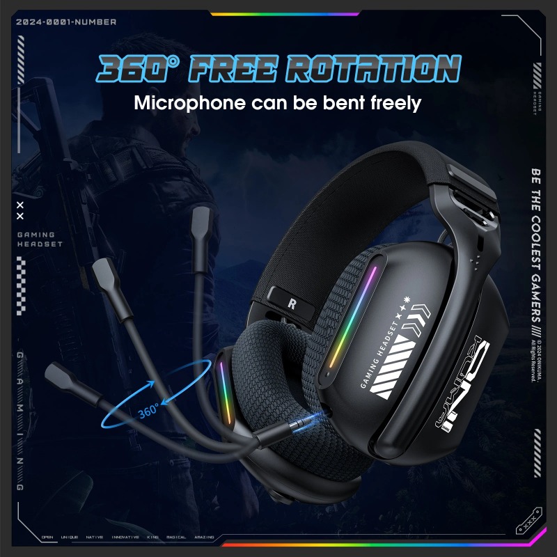 Беспроводная игровая гарнитура – обзор и цена Gaming Headset With Mic Rgb