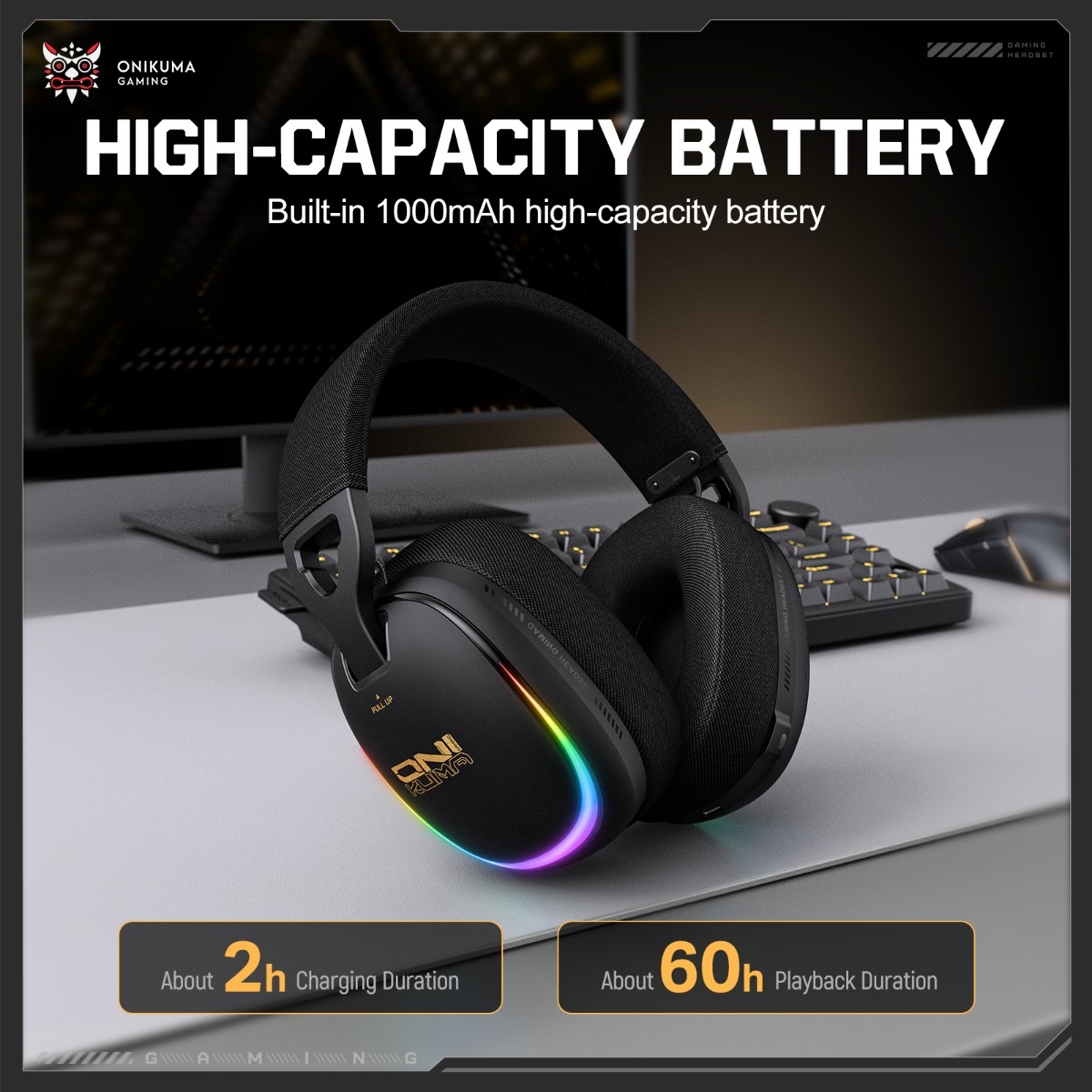 ONIKUMA GT805 – беспроводная и – обзор и цена Gaming Headset With Mic Rgb