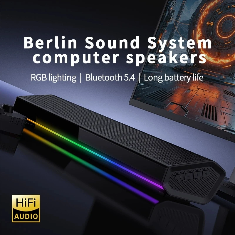 Беспроводная звуковая панель B – обзор и цена Rgb Computer Soundbar For Pc