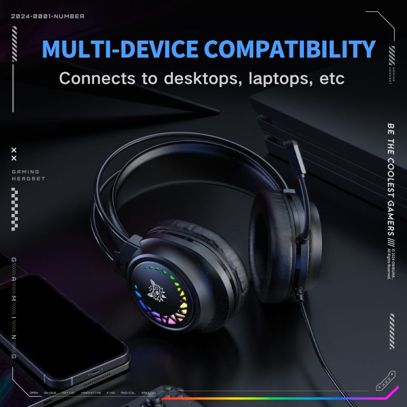 Проводная игровая гарнитура ON – обзор и цена Gaming Headset With Mic Rgb