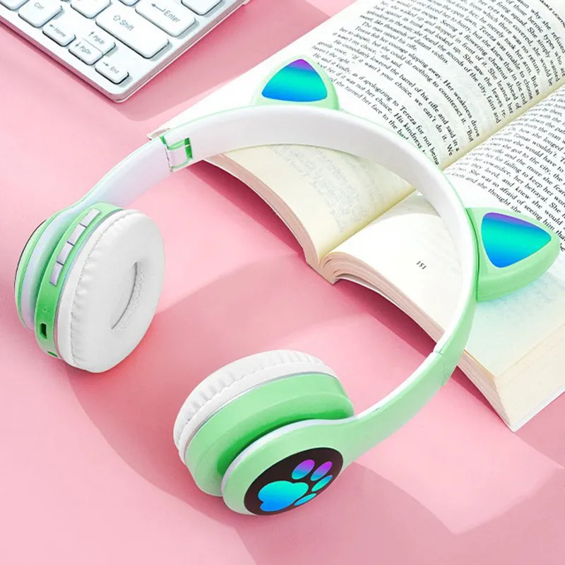 Беспроводные наушники с кошачь – обзор и цена Cat Ear Bluetooth Headset Led