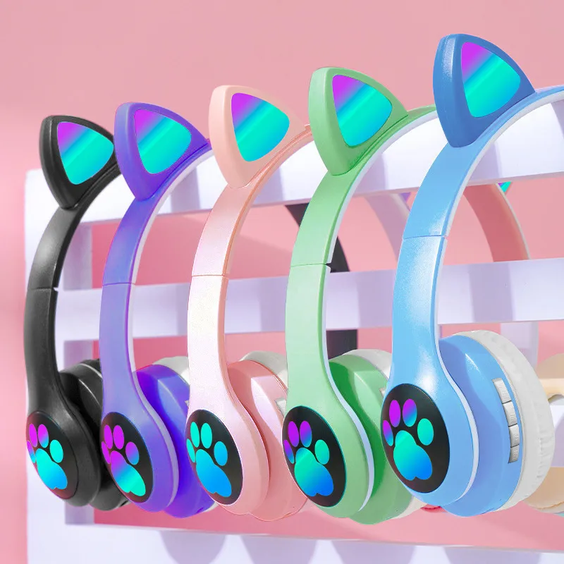 Беспроводные наушники с кошачь – обзор и цена Cat Ear Bluetooth Headset Led