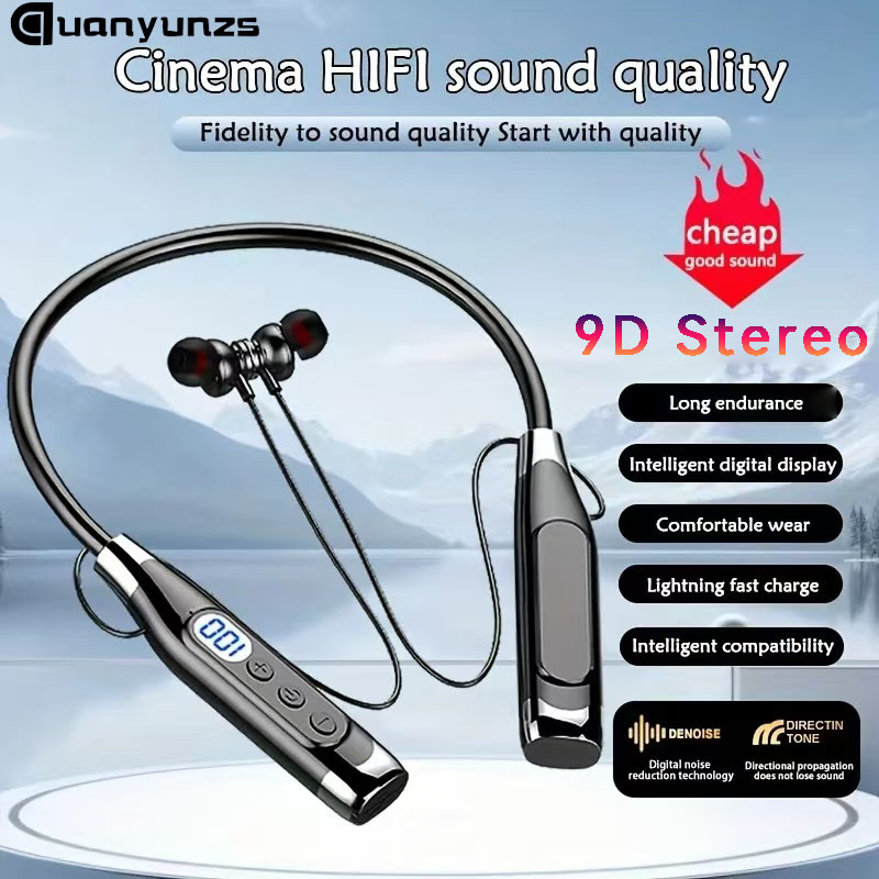 Настоящие стерео беспроводные  – обзор и цена Magnetic Neckband Sports Earphones