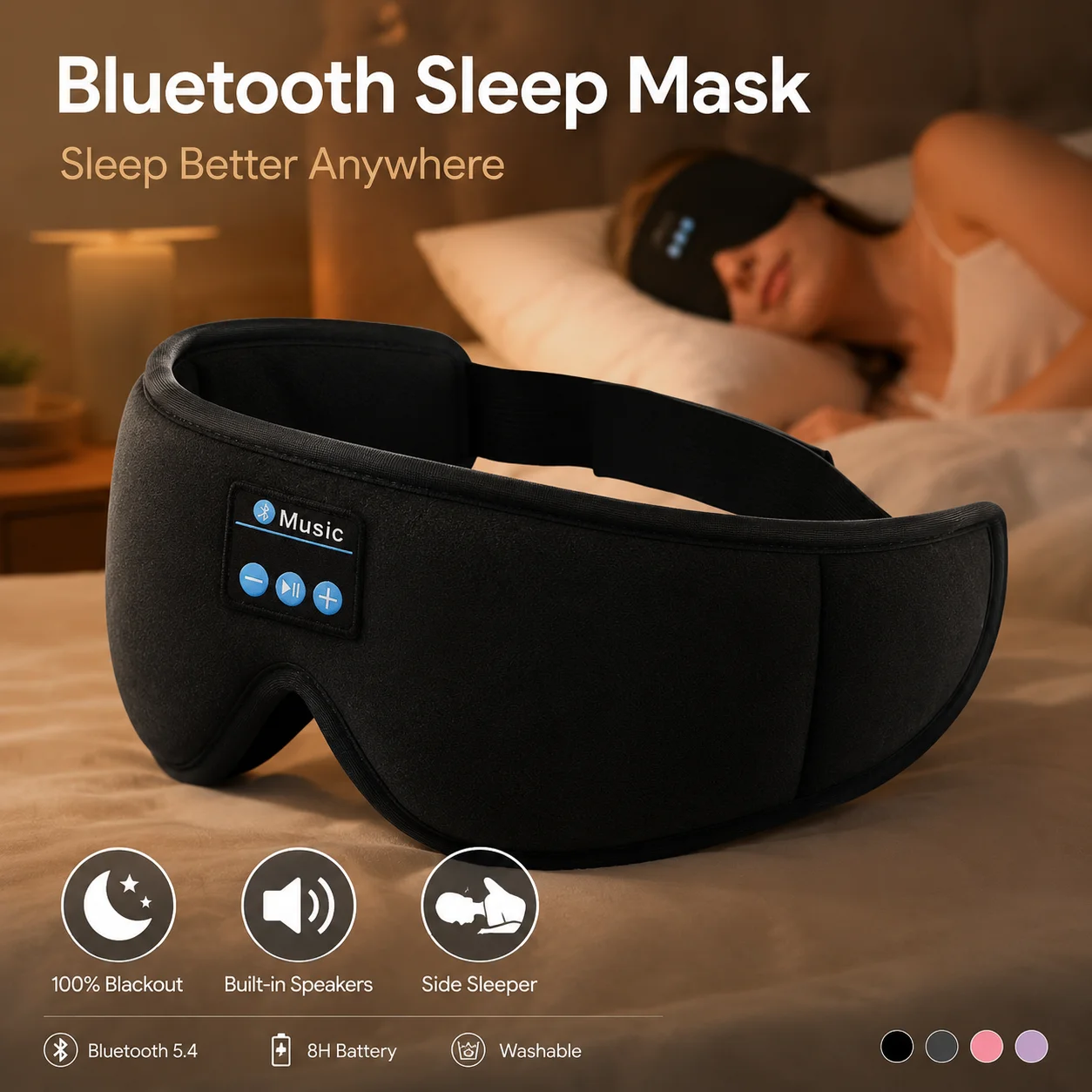 Беспроводная маска для сна с н – обзор и цена Sleep Mask Headphones Bluetooth