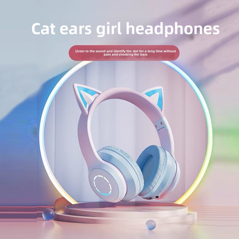 Новые популярные RGB-наушники  – обзор и цена Cat Ear Bluetooth Headset Led
