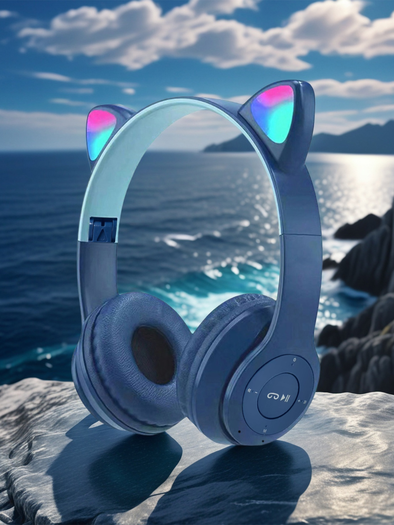 P47M – наушники с кошачьими уш – обзор и цена Cat Ear Bluetooth Headset Led