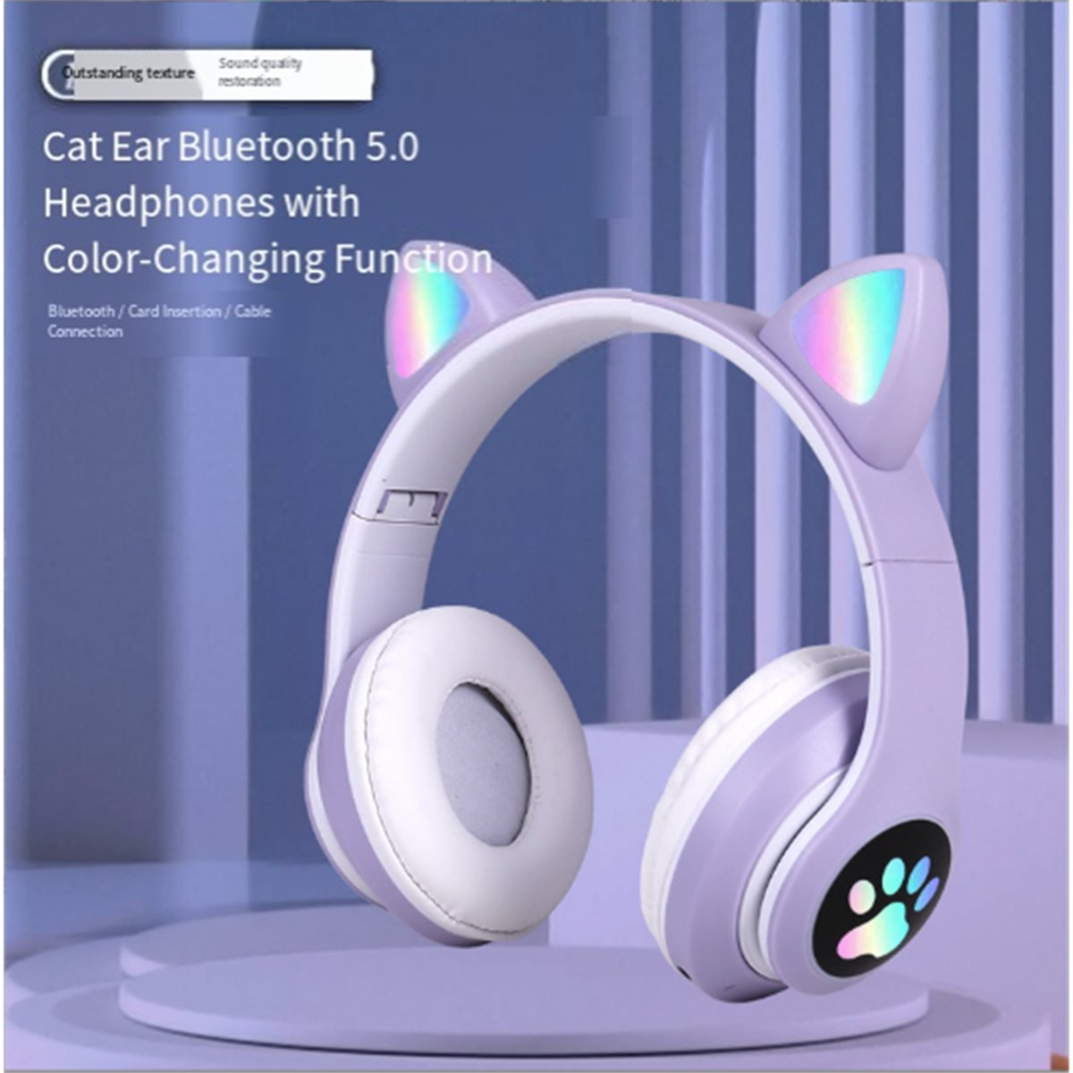 Беспроводные Bluetooth-наушник – обзор и цена Cat Ear Bluetooth Headset Led